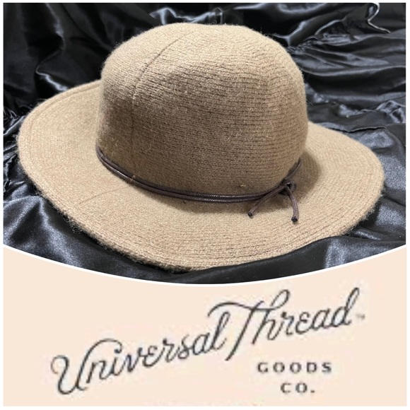 Universal Thread Accessories - Universal Thread Taupe Knit Fedora Hat